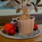 Still Life with Orange. 20×16, Oil on Canvas, 2012. Available.