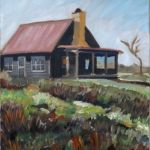 Serenbe Cabin. 14x11, Oil on Canvas, 2013. Available.