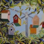 Birdhouses. 20x24, Oil on Canvas, 2016. Available.