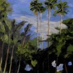 CG Palm Trees. 7x5, Oil on Panel, 2017